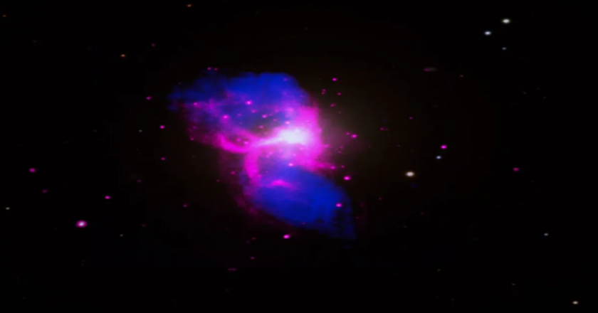 Chandra’s X-Ray Image Shows Monster Black Hole Burping Out Letter “H” 2023