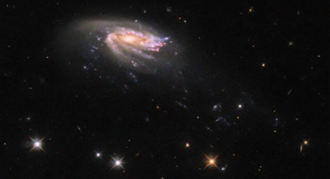 Hubble photographs a 700-million-light-year jellyfish galaxy 2023